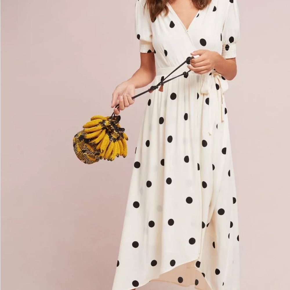 Anthropologie Maeve *rare* Polka Dot Wrap Dress